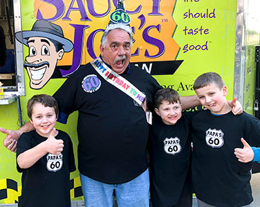 Saucy Joe's Food Truck at 60th Birthday Party